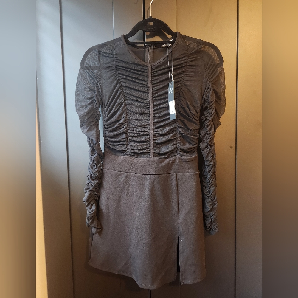 Fashion Nova Heart of the City Mesh Romper